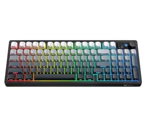 ONIKUMA MT902 černobílý přechod / Herní klávesnice / bezdrátová / 2,4 GHz / RGB / membránová