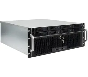 Inter-Tech IPC 4U-4708 černá / Serverová skříň / 4U / ATX, E-ATX / 8x hot-swap 3,5" / 6x 80mm ventilátor