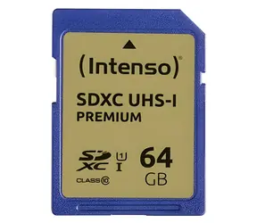 Intenso 64GB SDXC / Paměťová karta / UHS-I / Class 10 / čtení: 45 MB/s / zápis: 10 MB/s