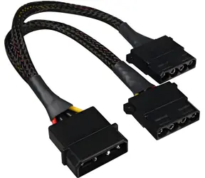 Sharkoon černá / Napájecí kabel / Y / 1x Molex (M) - 2x Molex (F) / 15 cm