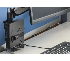 Digitus DA-90360 / VESA držák pro mini PC / 75x75 a 100x100 mm / nosnost 5 kg / tloušťka PC 17-70 mm
