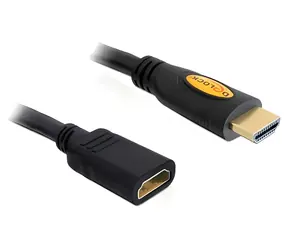 Delock HDMI 1m černá / Prodlužovací kabel / HDMI-HDMI / 4K / Ethernet