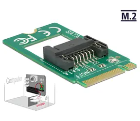 DeLock M.2 Key B > SATA 7 pin / Adaptér / Slot M.2 NGFF 2242 / 6 Gbit/s