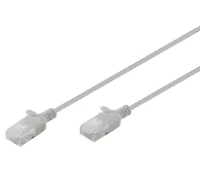 Digitus Cat6 U/UTP Slim šedá / Patch kabel / 3 m / LSZH