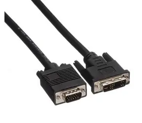 DVI (12+5) samec - VGA samec / Video kabel / 2 m / černá