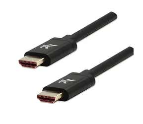 Logo HDMI 2.1 černá / HDMI kabel / 1 m / 8K/60Hz, 4K/120Hz / pozlacené konektory