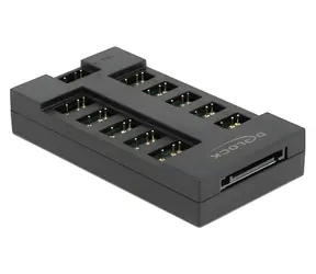DeLock RGB Hub černá / Rozbočovač ARGB LED / 10 kanálů / 5V