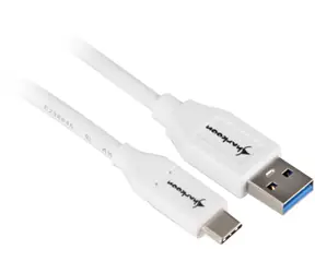 Sharkoon USB 3.2 Gen 2 A-C bílá / Kabel / USB-A - USB-C / 10 Gbit/s / 0,5 m