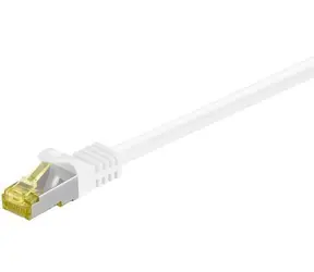 Goobay S/FTP Cat7 bílý 10m / Patch kabel / LSZH / AWG 26 / RJ-45