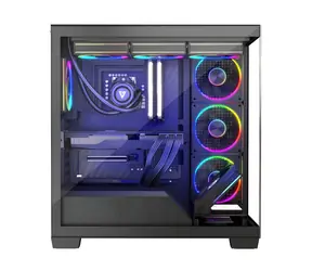 Modecom Volcano Stellar ARGB 8F černá / Skříň / ATX / 1x USB-C / 2x USB 3.0 / 8x120mm ARGB