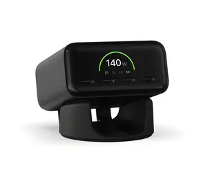 Satechi ChargeView GaN 140W space black / Nabíjecí adaptér / Displej výkonu / 4x USB-C