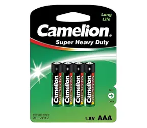 Camelion Super Heavy Duty AAA (R03) zelená / Baterie / Zinkochloridová / 4 ks