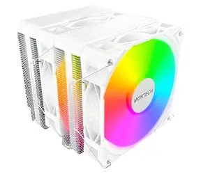 Montech NX600 ARGB bílá / CPU chladič / Dual Tower / 2x 120mm / ARGB / Intel + AMD