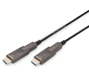 Digitus AK-330127-150-S černá / Adaptérový kabel HDMI - Micro HDMI / AOC / 4K 60Hz / 18 Gbps / 15 m