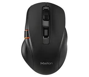 Meetion BTM032 černá / Bezdrátová myš / 2400 DPI / 2.4GHz / Bluetooth / 7 tlačítek