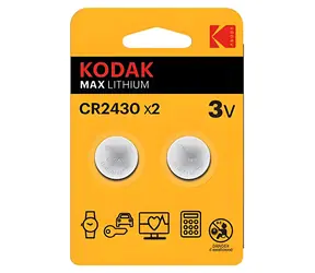 Kodak MAX CR2430 / Lithiová knoflíková baterie / 3 V / 280 mAh / 2 ks