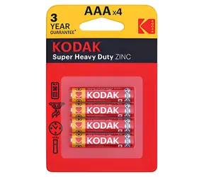 Kodak Super Heavy Duty AAA / Baterie / zinkochloridové / 4 ks / 1,5 V