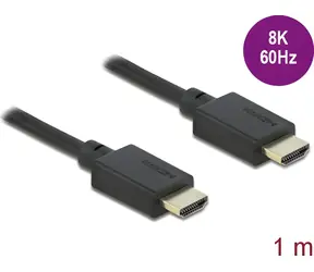 Delock 85387 / HDMI kabel / 48 Gbps / 8K 60Hz / 1 m / nylonový oplet
