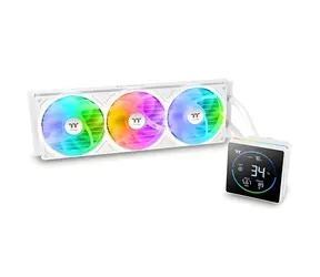 Thermaltake TH360-S V3 ARGB Sync bílá / AIO vodní chladič CPU / 3,95" LCD / 3x 120 mm / 500-2500 RPM