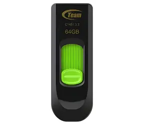 Team Group C145 64GB černo-zelený / Flash disk / USB-A 3.2 Gen 1 / čtení až 100 MB/s