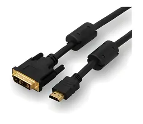 Logo DVI (18+1) M - HDMI M 2m černá / Video kabel / FullHD 60Hz / pozlacené konektory / stíněný