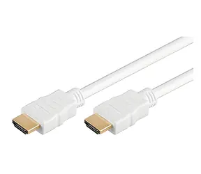 Neutralle HDMI 2.0 bílá / HDMI kabel / samec - samec / pozlacené konektory / Ethernet / 0,5 m