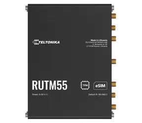 Teltonika RUTM55 bez adaptéru / Router industriální / 5G / LTE Cat19 / Wi-Fi 5 / Dual SIM/eSIM / 4x Gbit LAN