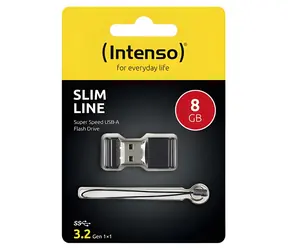 Intenso Slim Line 8GB černá / Flash disk / USB-A 3.0 / čtení: 35MB/s / zápis: 20MB/s