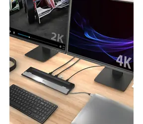 j5create JCD542 / Dokovací stanice / USB-C / 2x HDMI 4K/30Hz / RJ-45 / 3x USB-A + čtečka karet