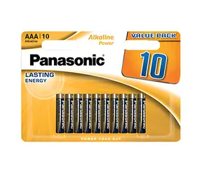 Panasonic Alkalická baterie AAA 10 ks / Baterie / alkalická / jednorázová