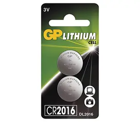 GP CR2016 / Knoflíková baterie / Lithium / 2 ks