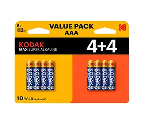 Kodak MAX SUPER / Alkalická baterie AAA / 8 ks / LR03