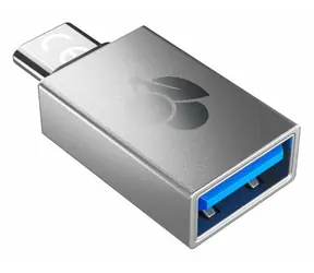 Cherry stříbrná / Adaptér / USB-A na USB-C / hliník