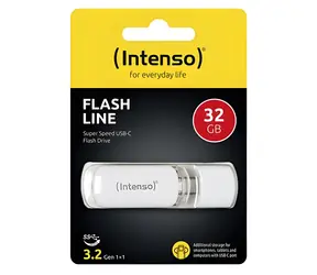 Intenso Flash Line 32GB bílá / Flash Disk / USB-C 3.2 Gen 1 / OTG / čtení: 70MBs