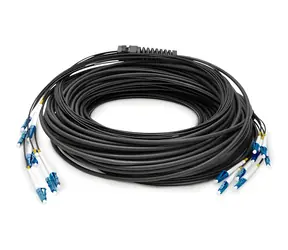 Digitus DK-2A338U100BK-BBB černá / Optický kabel / LC/UPC duplex / Singlemode OS2 / 8x LC / 100 m