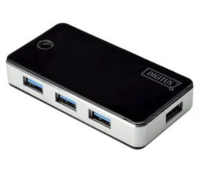 Digitus DA-70231 černá / USB hub / 4 porty / USB 3.0 / s napájením