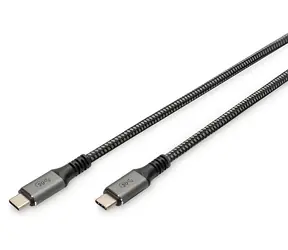 Digitus DB-300443-030-S černá/šedá / Kabel USB4 Gen 2x2 / USB-C - USB-C / 20 Gbit/s / PD 60 W / 3 m