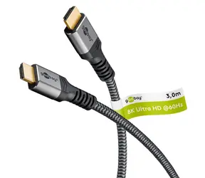 Goobay Plus 65262 šedá / HDMI kabel / Ultra High Speed HDMI 2.1 / 8K 60Hz / 3 m