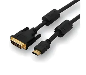 Logo DVI (18+1) - HDMI 3m černý / Kabel / pozlacené konektory / Full HD / 1,65 Gb/s