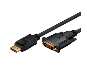 Kabel DisplayPort - DVI 24+1 černý / Video kabel / 2 m / pozlacené konektory / 1080p
