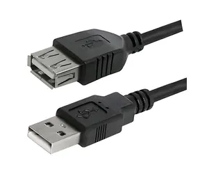 Logo černá / Prodlužovací kabel / USB 2.0 A-A / 1,8 m