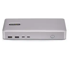 StarTech USB4 Dual-4K dokovací stanice stříbrná / 2x HDMI / USB-A + USB-C / RJ-45 / 120Hz