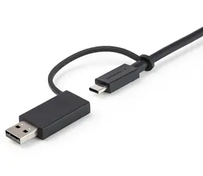 StarTech kabel USB-C s adaptérem USB-A černá / Kabel / USB 3.2 Gen2 10Gbps / 1 m