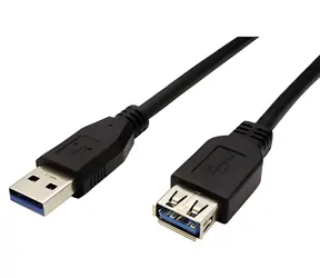 USB 3.0 prodlužovací kabel Typ-A černá / USB kabel / samec – samice / 1,8 m