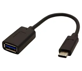 Neutralle OTG kabel USB-C - USB-A černá / Redukce USB / USB-C samec - USB-A samice / 0,15 m / USB 3.1