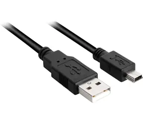 Sharkoon USB-A - mini USB-B černá / Propojovací kabel / USB 2.0 / 0,5 m