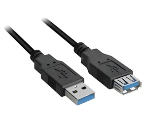 Sharkoon černá / Prodlužovací kabel / USB-A / USB 3.2 Gen 1 / 1 m