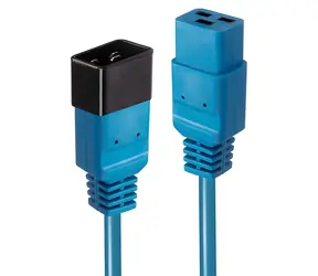 Lindy IEC C19-C20 modrá / Prodlužovací kabel / 3 m / 16 A / 250 V