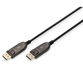 Digitus AK-340107-150-S černá / Kabel DisplayPort / AOC / 8K/60Hz / 32,4 Gbps / 15 m