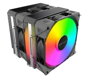 Montech NX600 ARGB černá / Chladič CPU / Dual Tower / 2x 120mm / ARGB / Intel + AMD